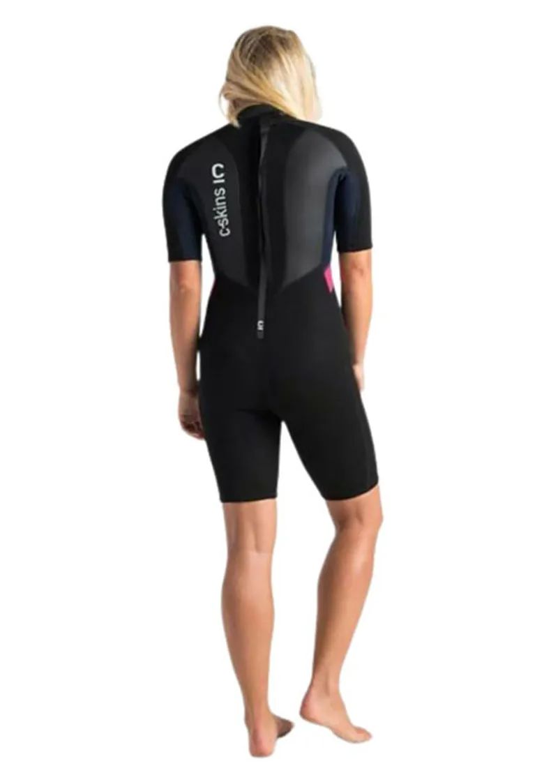 C-Skins Element 3:2 Women's Shorti Wetsuit Black/Slate/Cyan-2